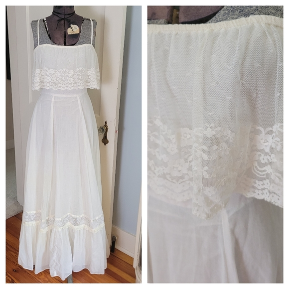 Vintage Dresses & Skirts - Stunning Roberta White Maxi